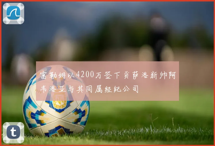 富勒姆以4200万签下贡萨洛新帅阿韦洛亚与其同属经纪公司